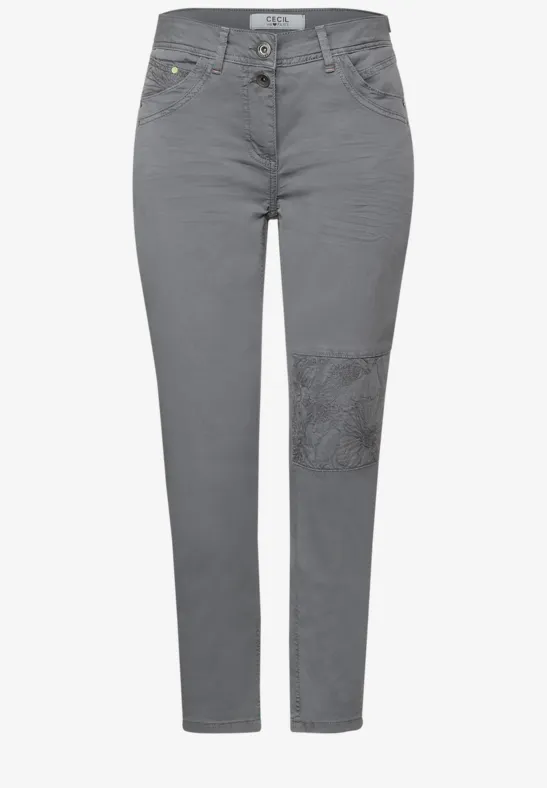 Loose Fit Hose mit Stickerei